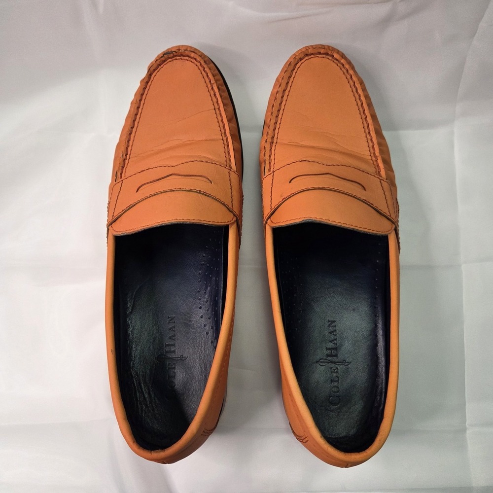 Cole Haan x NikeAir Monroe 12M Orange Reflective Penny Loafer Office Business - Picture 2 of 16